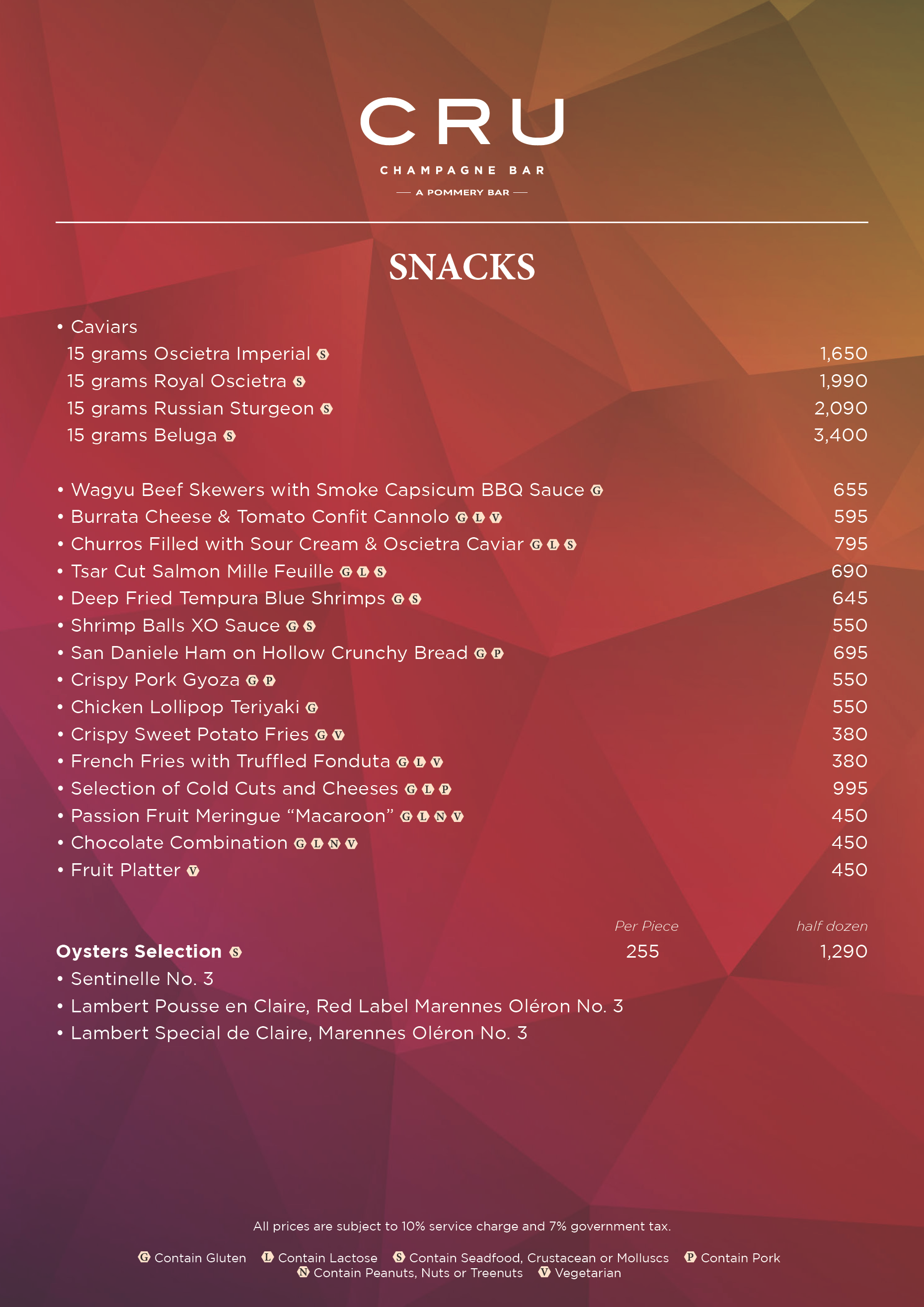 盛泰澜曼谷中央世界商业中心酒店的Cru Champagne 酒吧